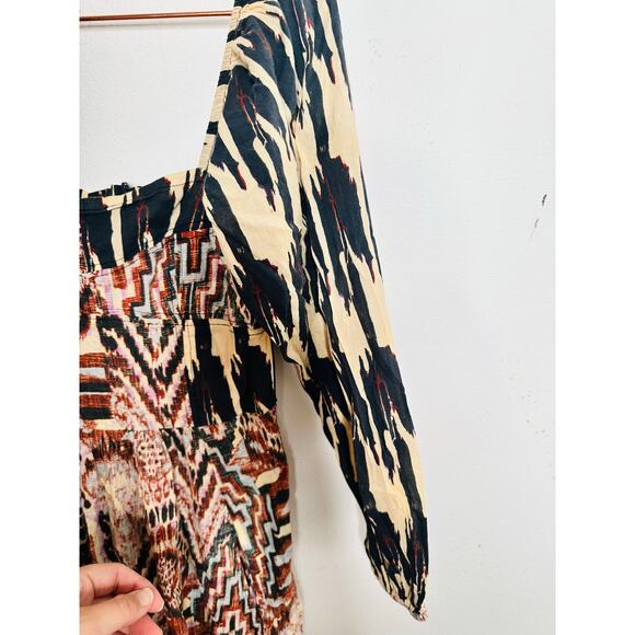 MARIA CHER Multicolored Southwestern 100% Cotton Junin Naibi Dress size XS - Picture 10 of 16